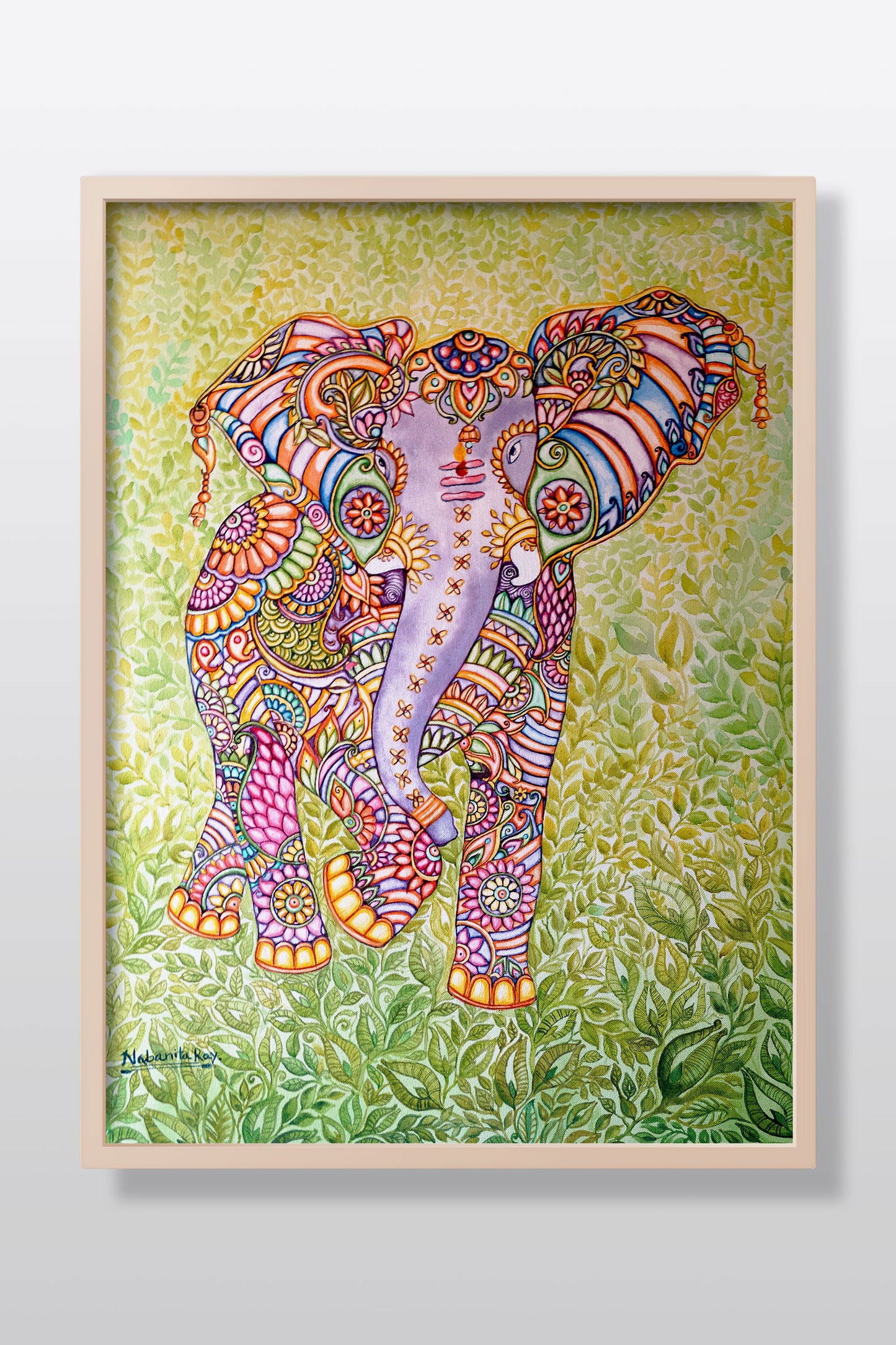 Elephant Acrylic Painting - Image 1