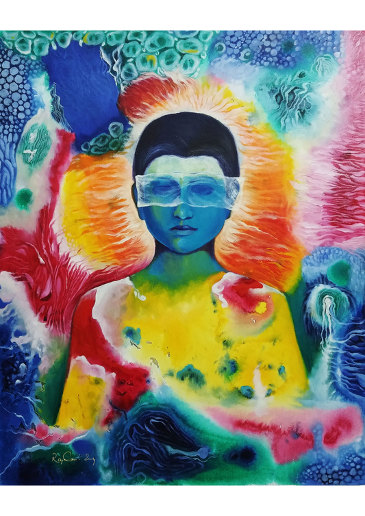 My Imagination 1 Acrylic Painting on Stretched Canvas - Image 2