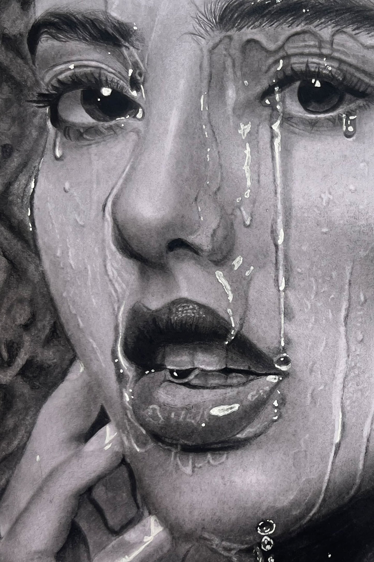 Whispers in water - realistic portrait by Art by Amrutha Vanka