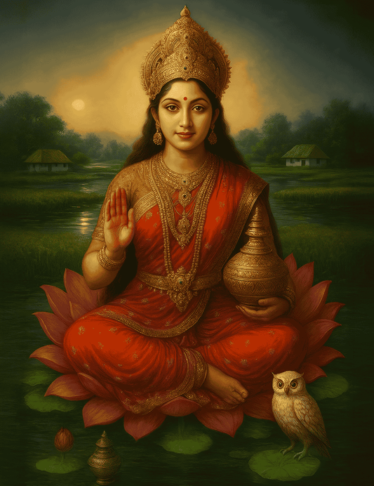 Goddess Lakshmi Digital Painting for Home | Vastu Wall Art for Wealth, Prosperity & Positive Energy - Image 2