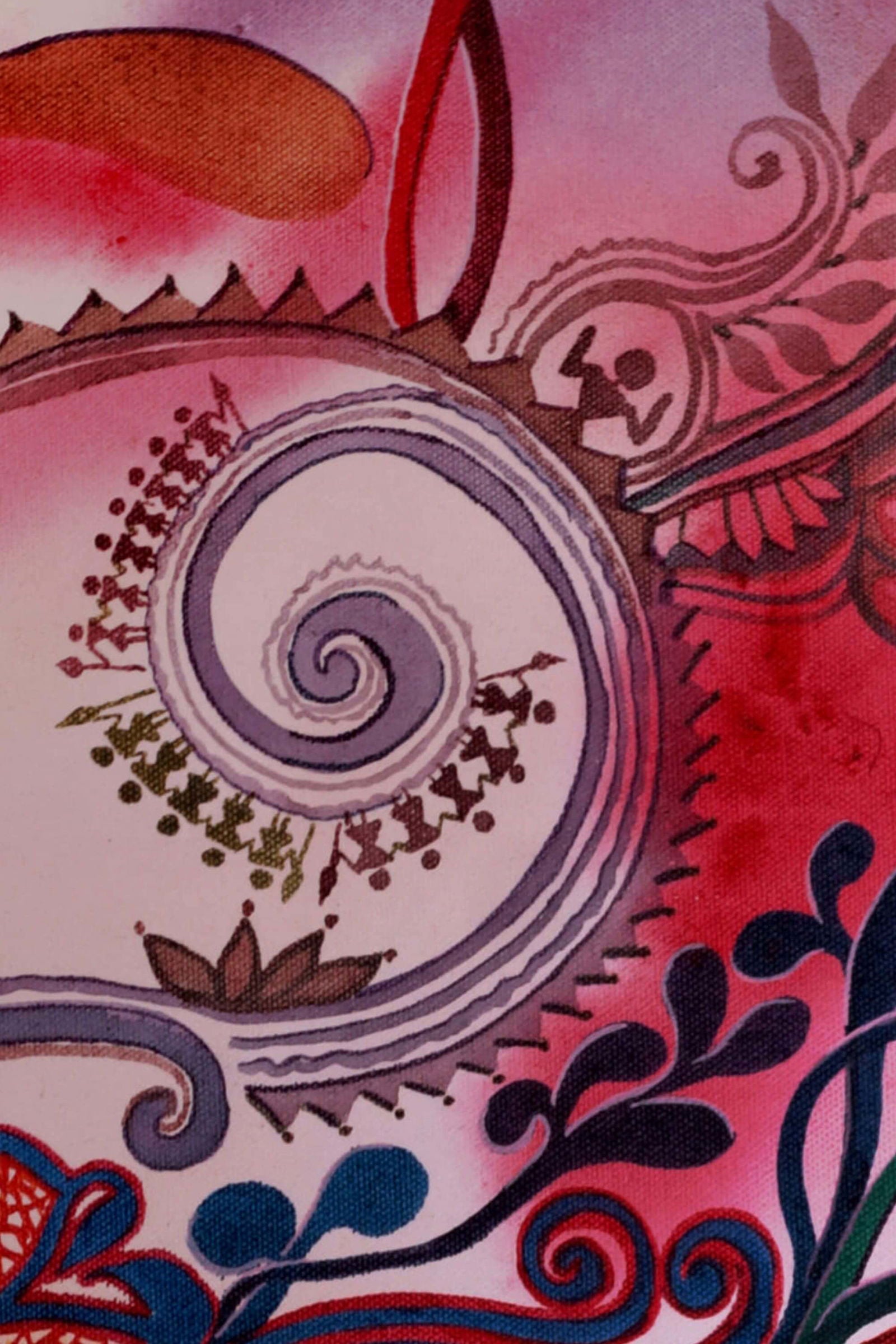 Beauty Floral Acrylic Painting on Stretched Canvas - Image 4