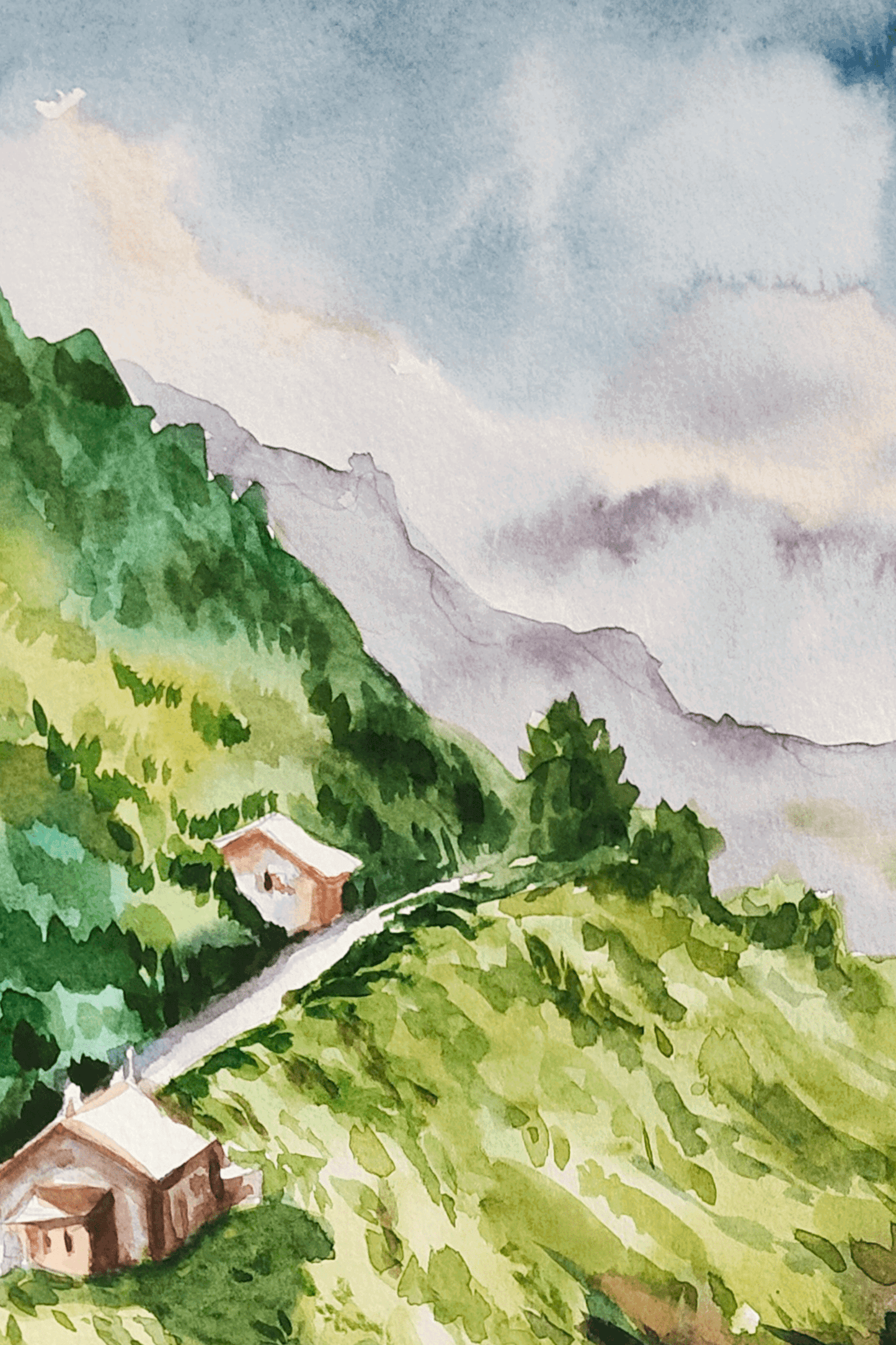 Captivating Watercolor Landscape Art - Image 3