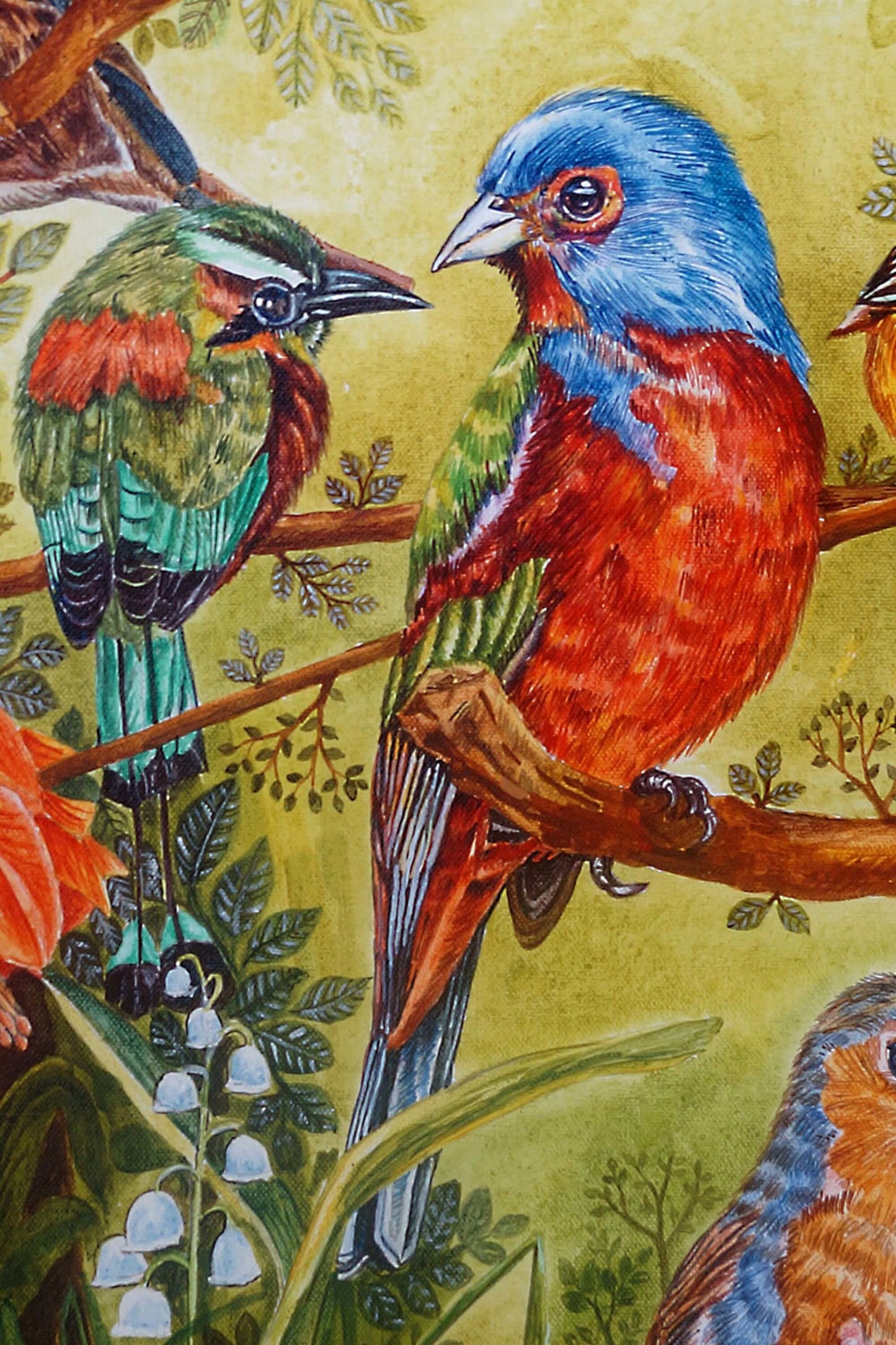 Conversation Acrylic Painting on Stretched Canvas - Image 3