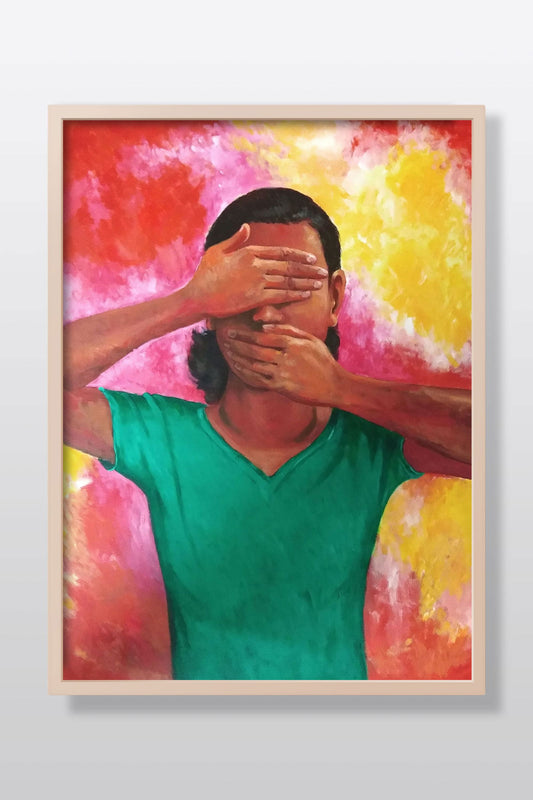 Devi Acrylic Painting on Stretched Canvas - Image 1