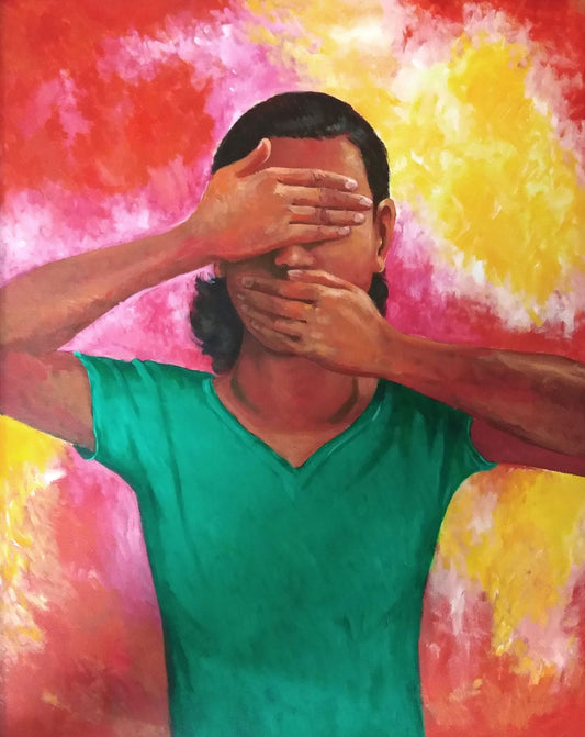 Devi Acrylic Painting on Stretched Canvas - Image 2