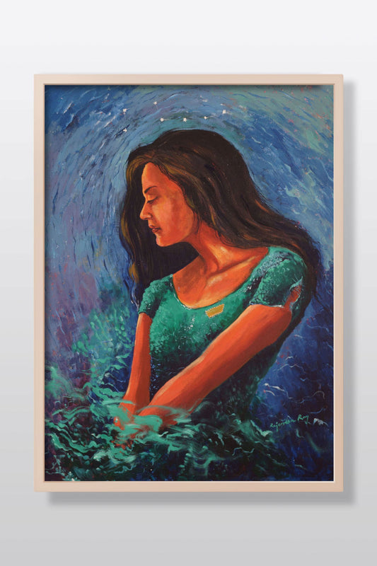 Girl Acrylic Painting | My Imagination 3 - Image 1