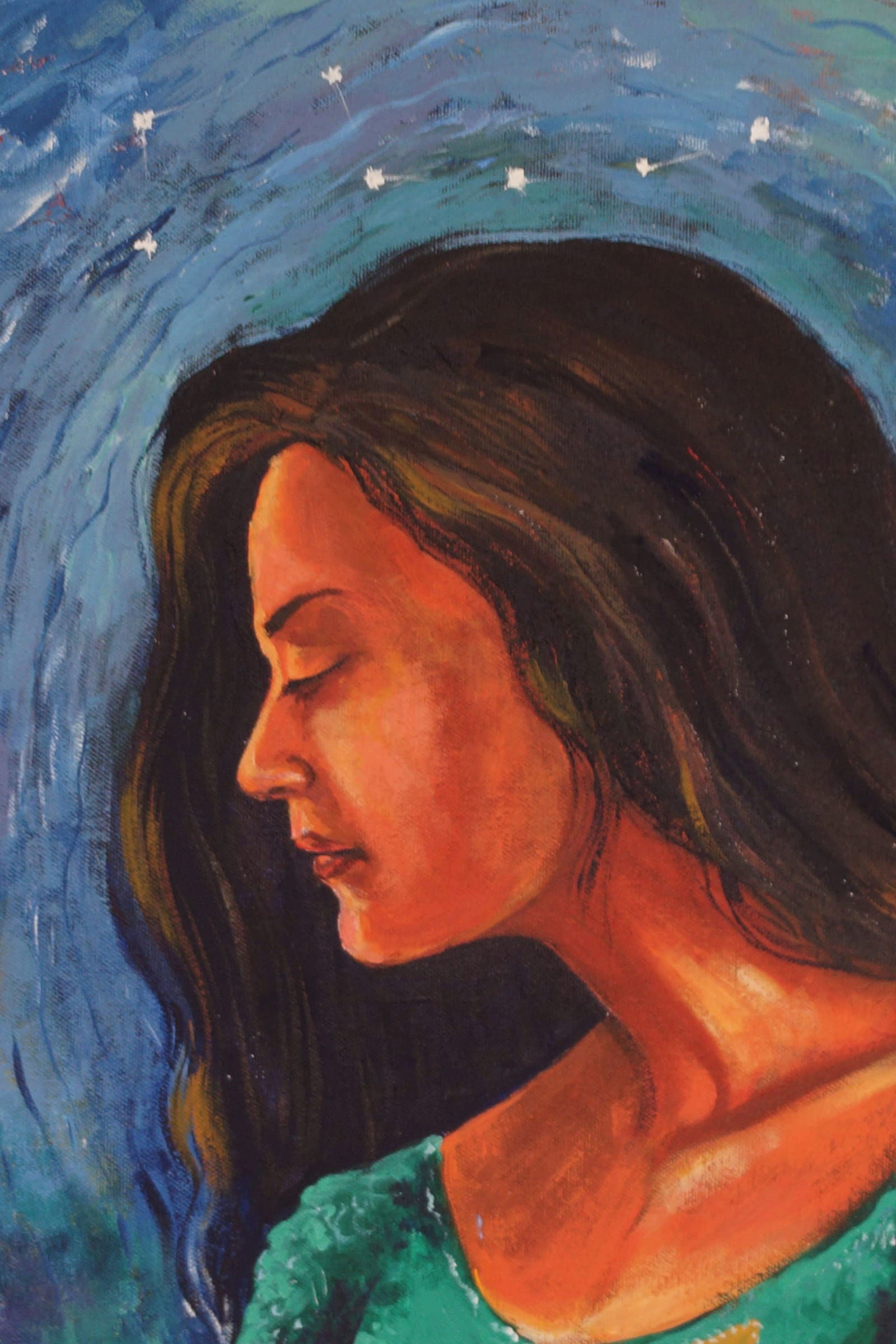 Girl Acrylic Painting | My Imagination 3 - Image 4