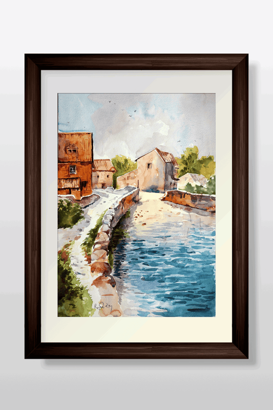 Lake side Watercolor - Image 1