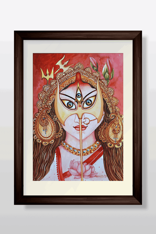 Maa Durga Watercolor painting - Image 1