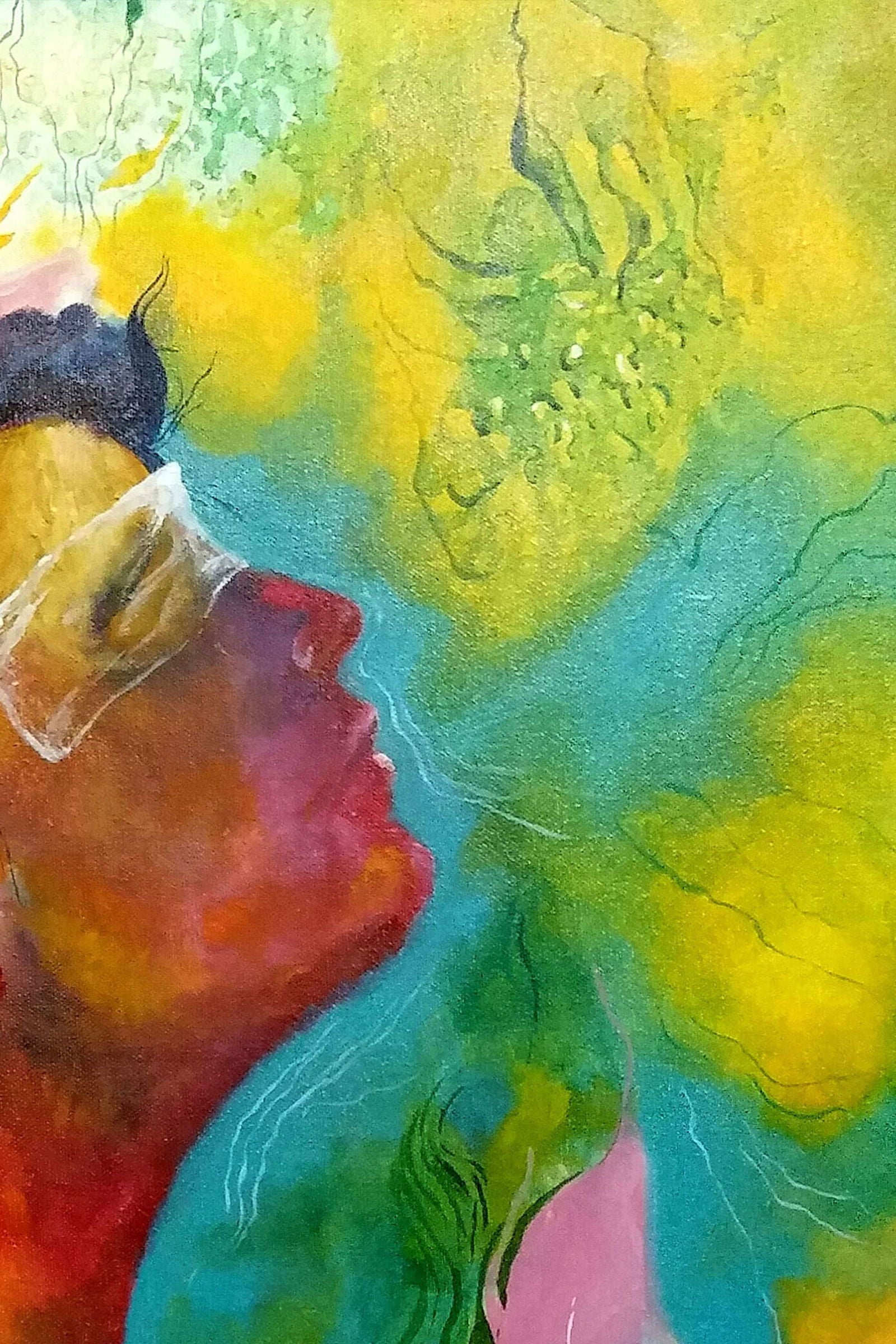 My Imagination 2 Acrylic Painting on Stretched Canvas - Image 3