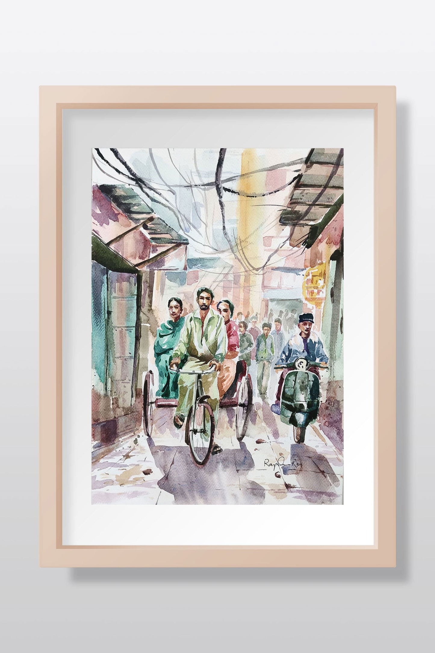 Old Hyderabad City Watercolor painting - Image 1