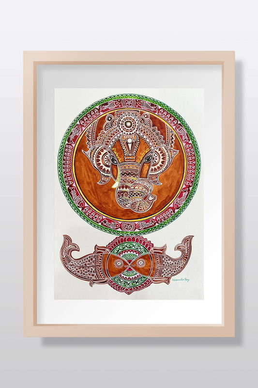 The Beauty of Ganesh Original Watercolor Art - Image 1