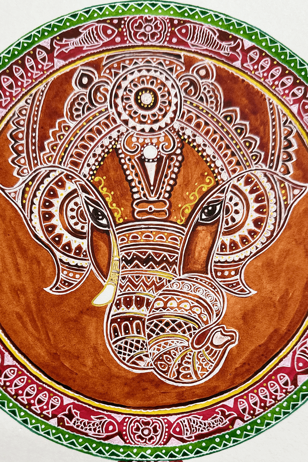 The Beauty of Ganesh Original Watercolor Art - Image 2