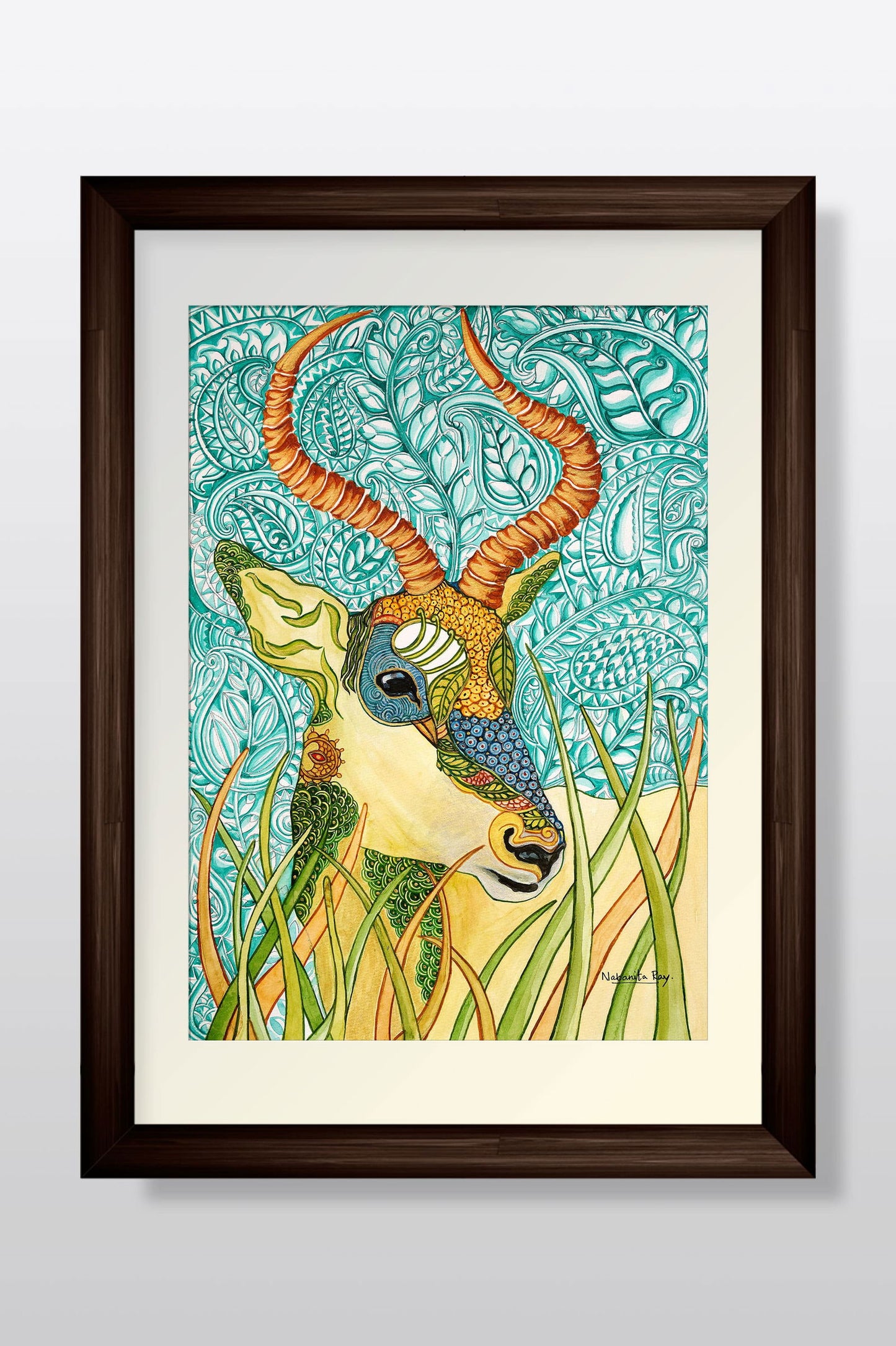 Watercolor Painting of a Majestic Deer - Image 1