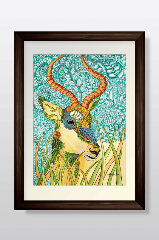 Watercolor Painting of a Majestic Deer - Image 1