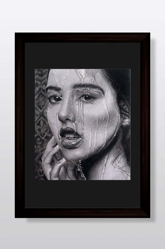 Whispers in water - realistic portrait by Art by Amrutha Vanka