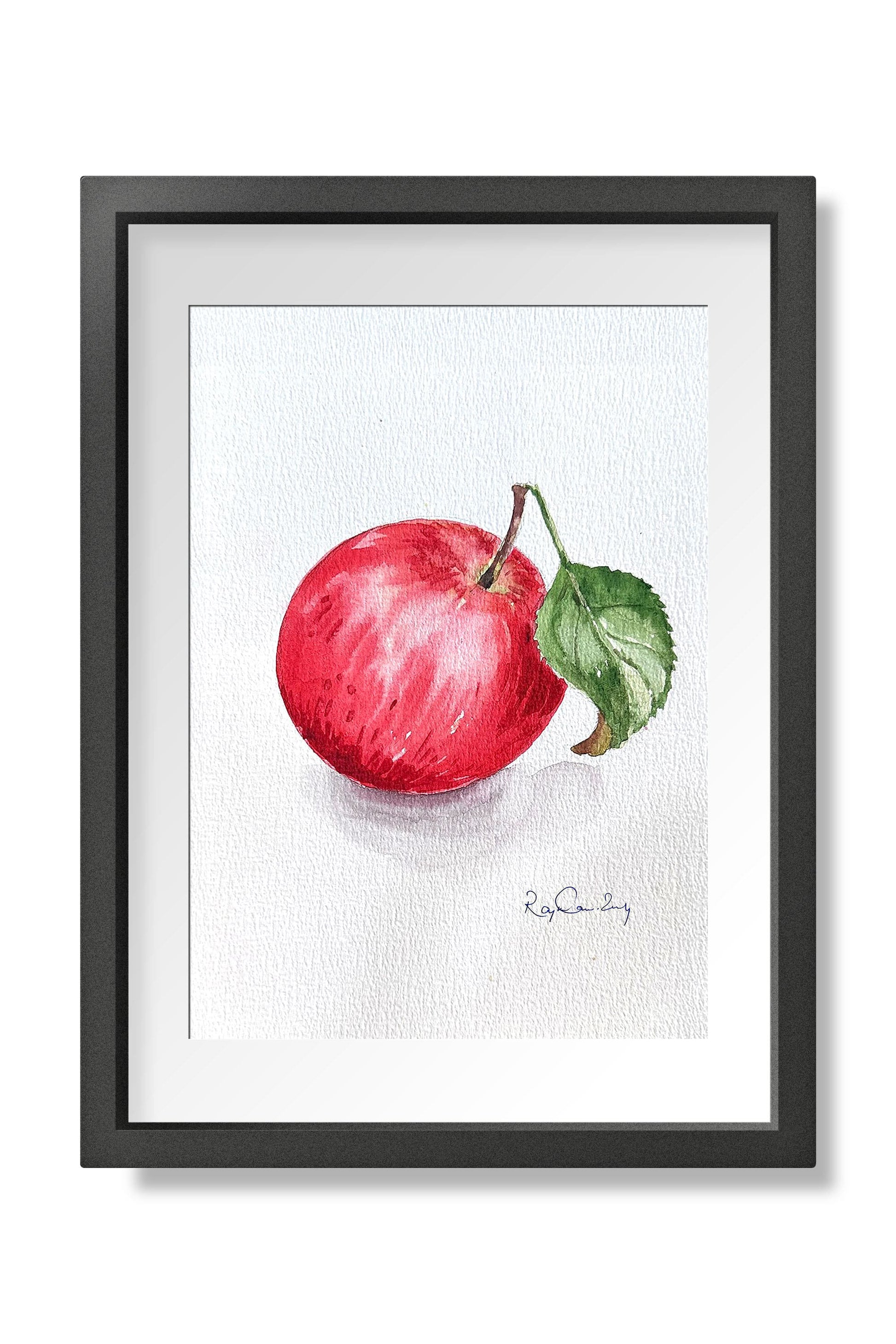 Apple Small watercolor Painting (A5 Size) - Image 1