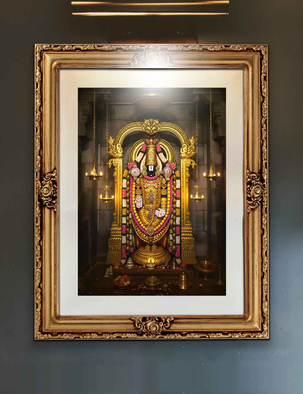 Divine Balaji Digital Painting – Sacred Wall Art for Home & Office Décor - Image 1