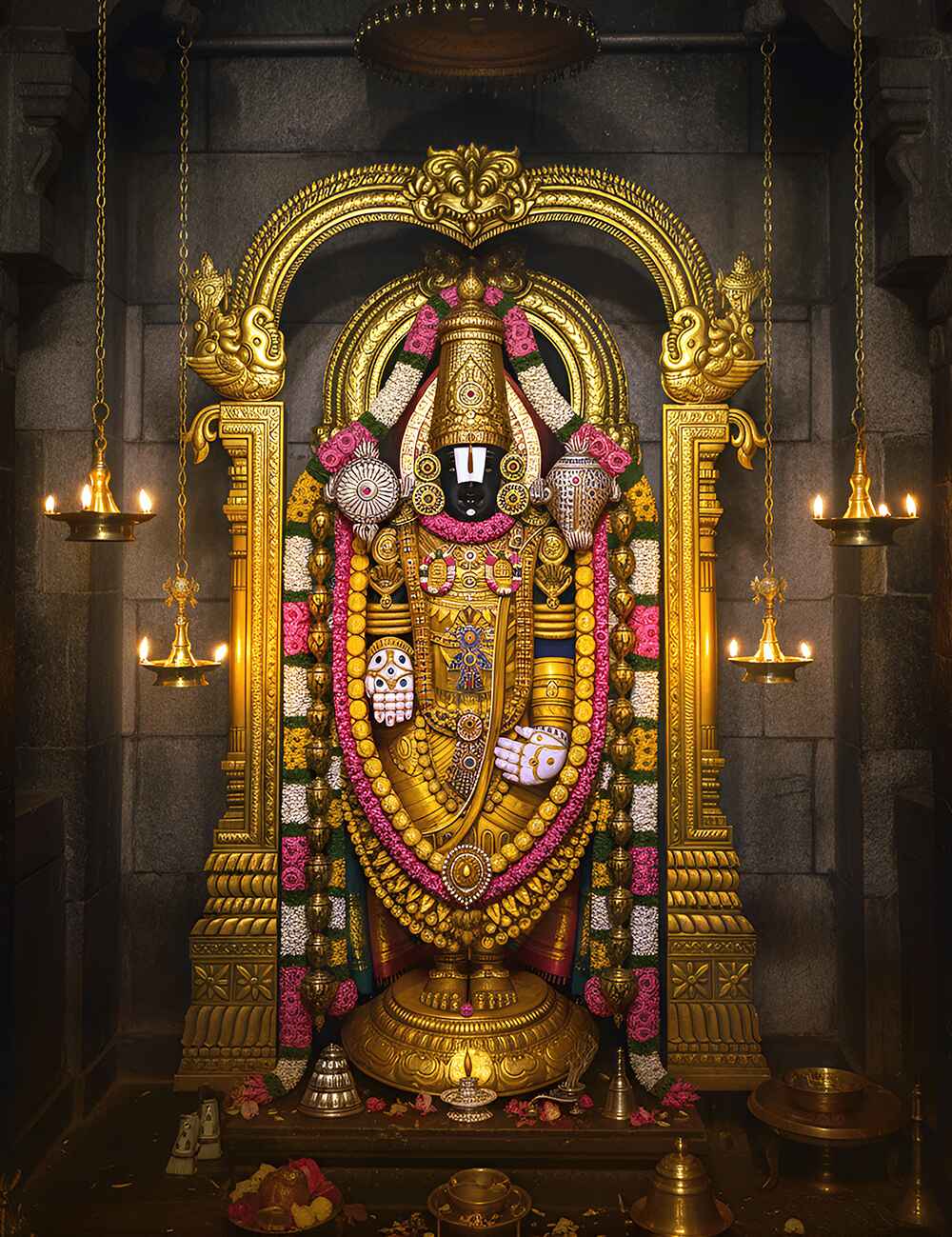 Divine Balaji Digital Painting – Sacred Wall Art for Home & Office Décor - Image 3