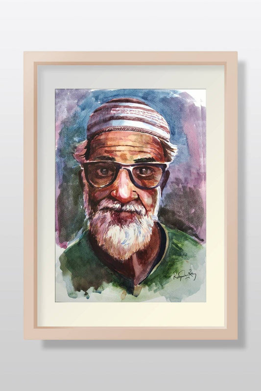 Hyderabadi Chacha Watercolor Painting