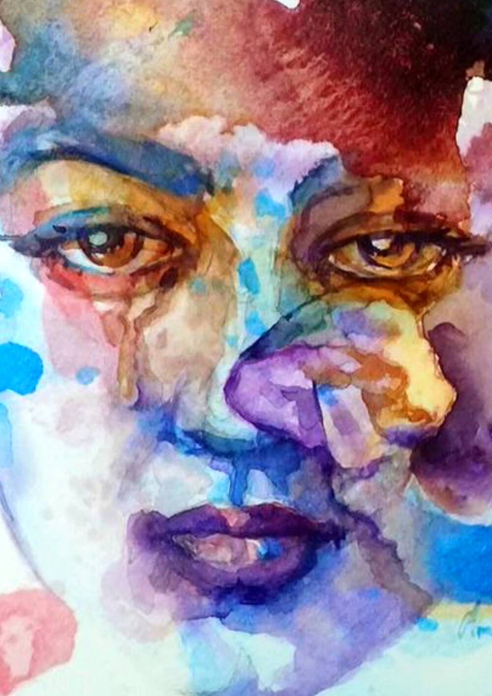 Eyes And Emotions: Watercolor on A4 Canson Paper