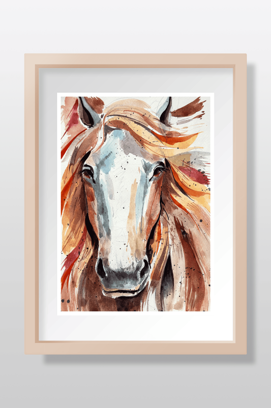 Brushstrokes of Majesty: Horse Painting in Watercolor Watercolor painting Art by Rajendra Ray brushstrokes-of-majesty-painting-horses-in-watercolor