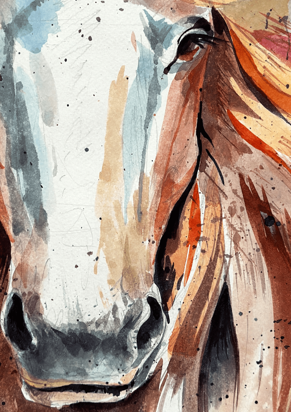 Brushstrokes of Majesty: Horse Painting in Watercolor