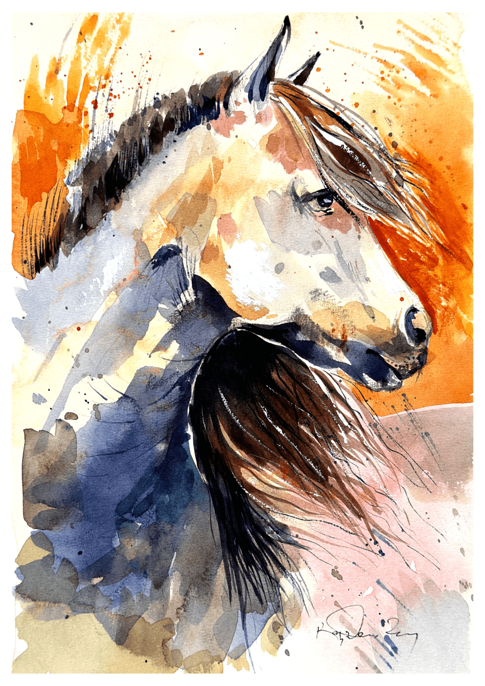  Stunning Watercolor Horse Painting | Art and Designers