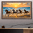 7 Horses with Rising Sun – Digital Vastu Artwork for Prosperity & Success (24x48inc)