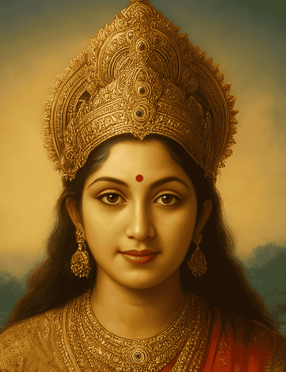 Goddess Lakshmi Digital Painting for Home | Vastu Wall Art for Wealth, Prosperity & Positive Energy - Image 3