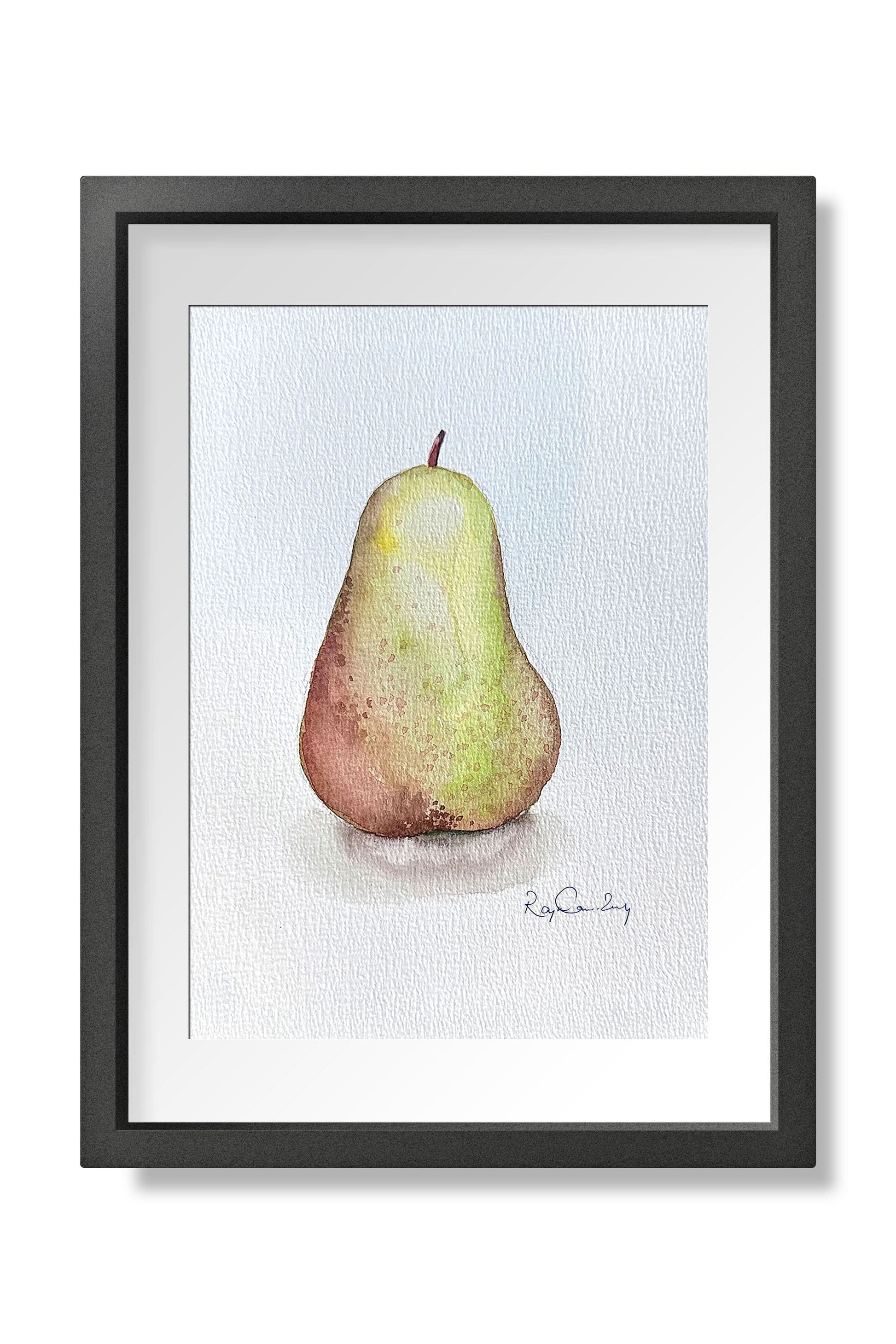 Pear Small watercolor Painting (A5 Size) - Image 1