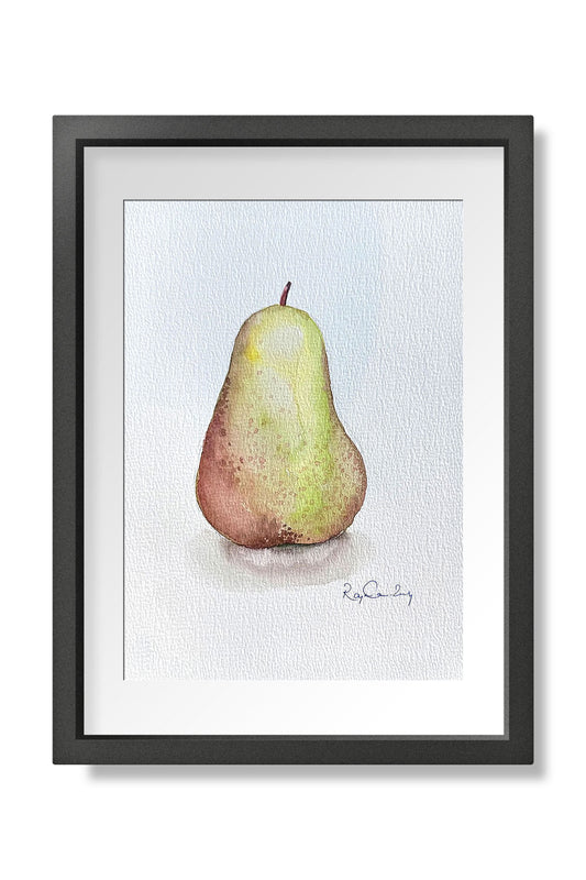 Pear Small watercolor Painting (A5 Size) - Image 1