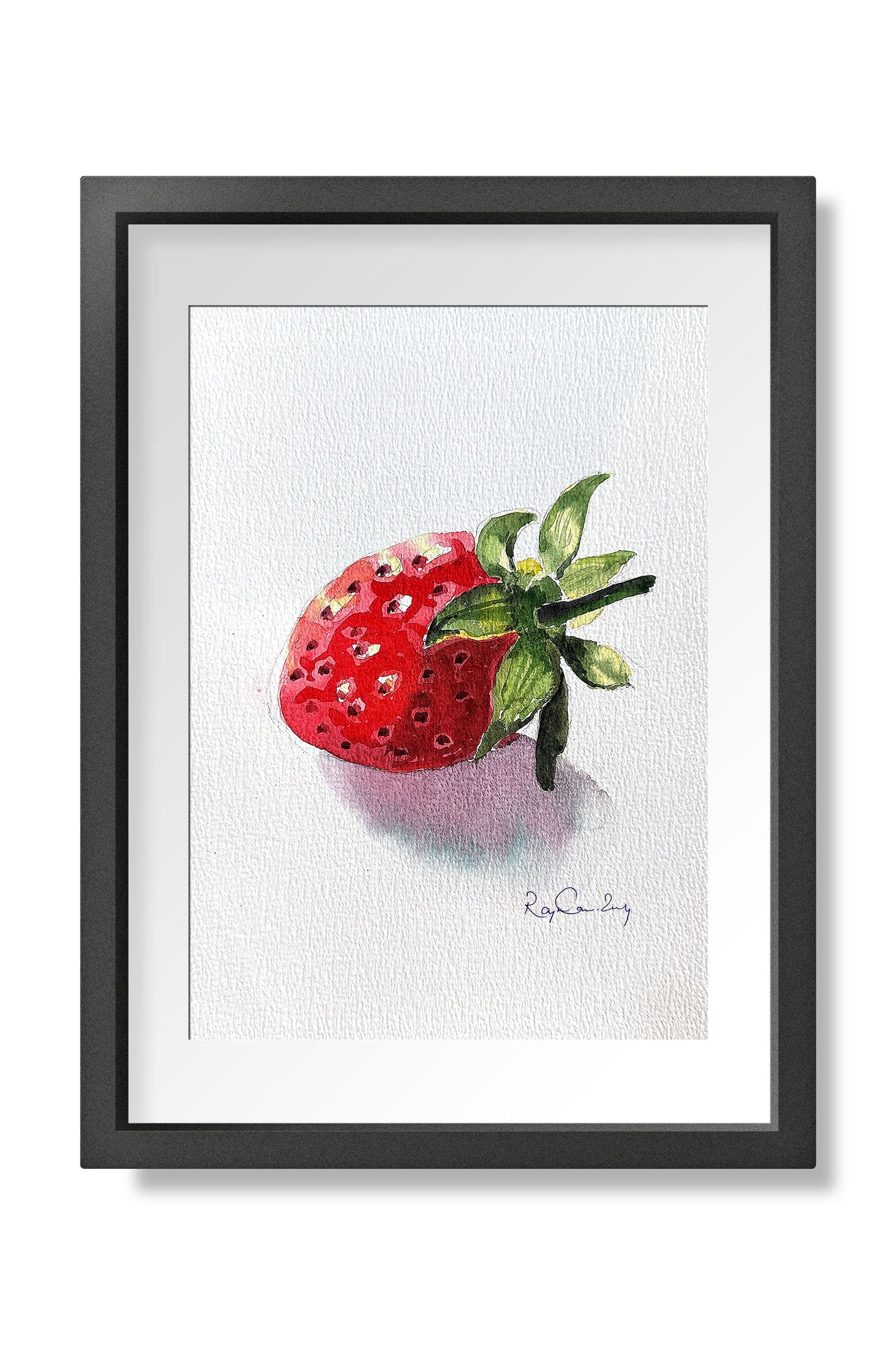 Strawberry Small watercolor Painting (A5 Size) - Image 1
